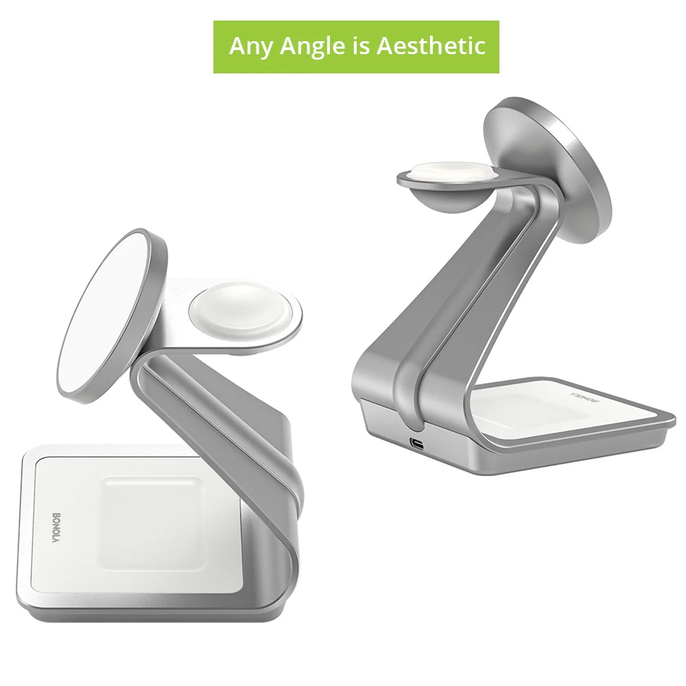 Magnetic 3 in 1 Wireless Charger (For iPhone)