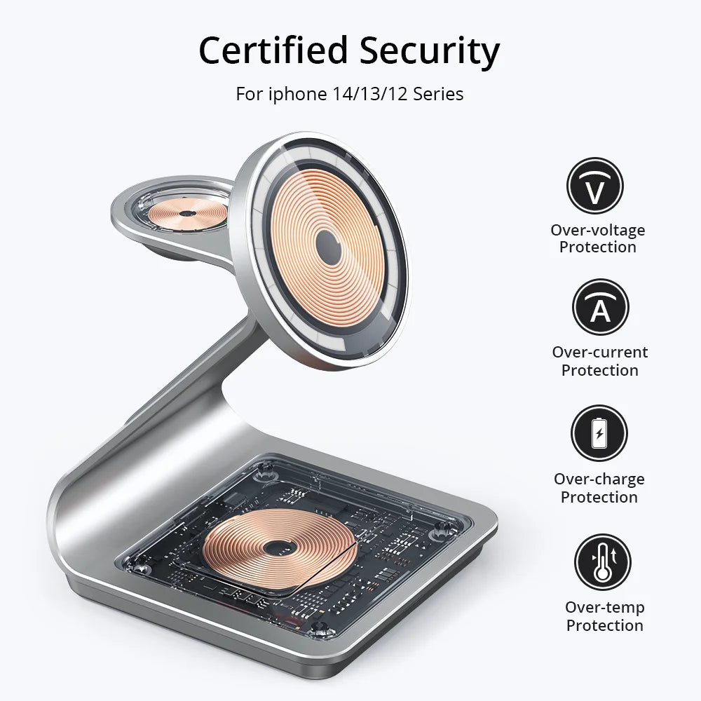 Magnetic 3 in 1 Wireless Charger (For iPhone)