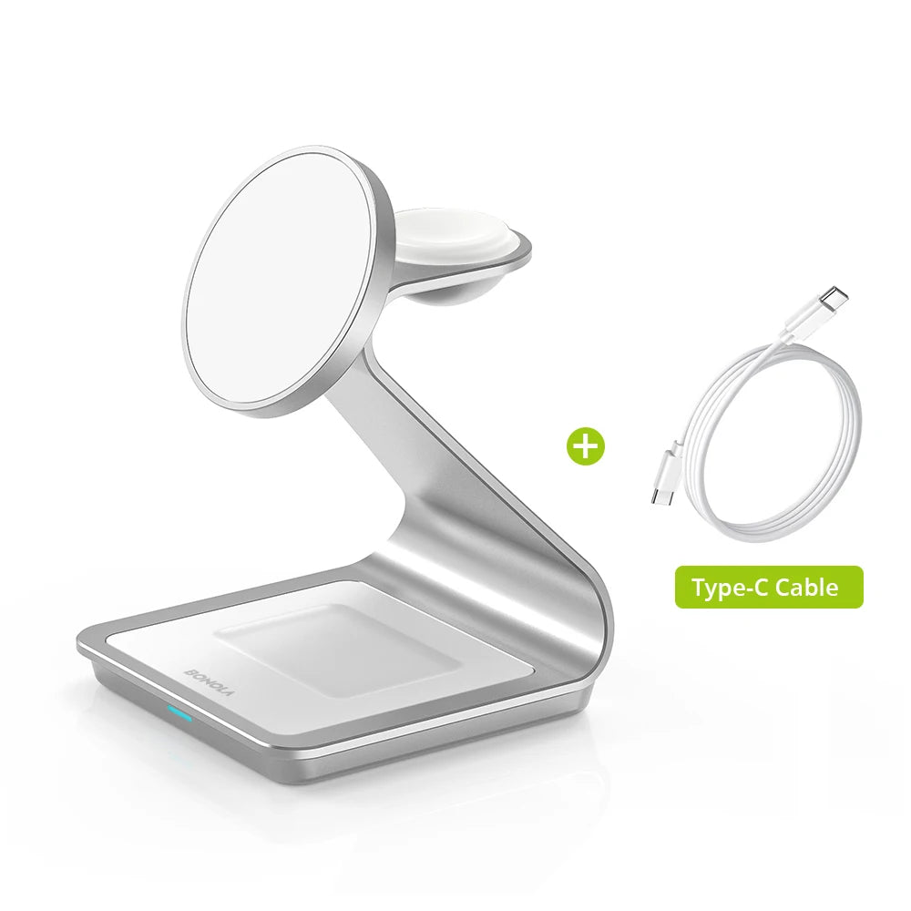 Magnetic 3 in 1 Wireless Charger (For iPhone)