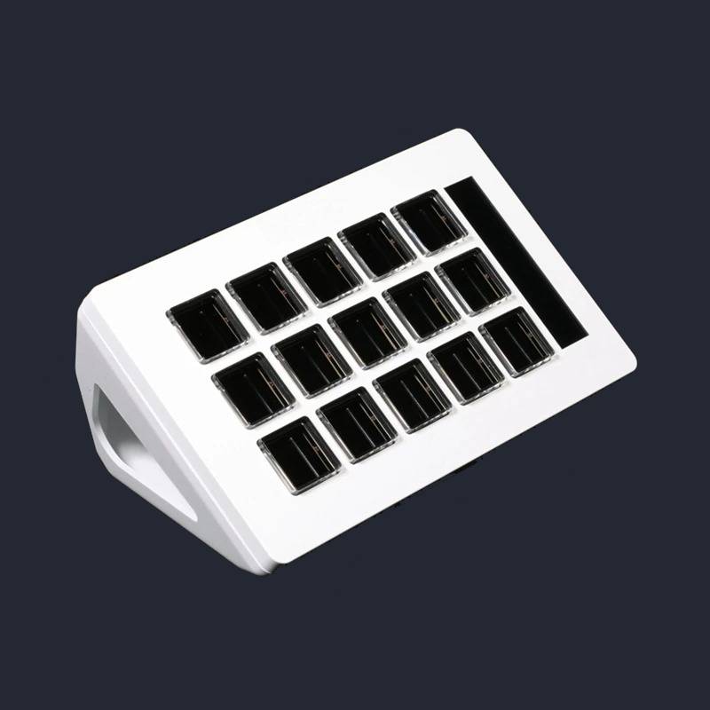 Dreemdex D10 from above — 15 LCD keys and info strip